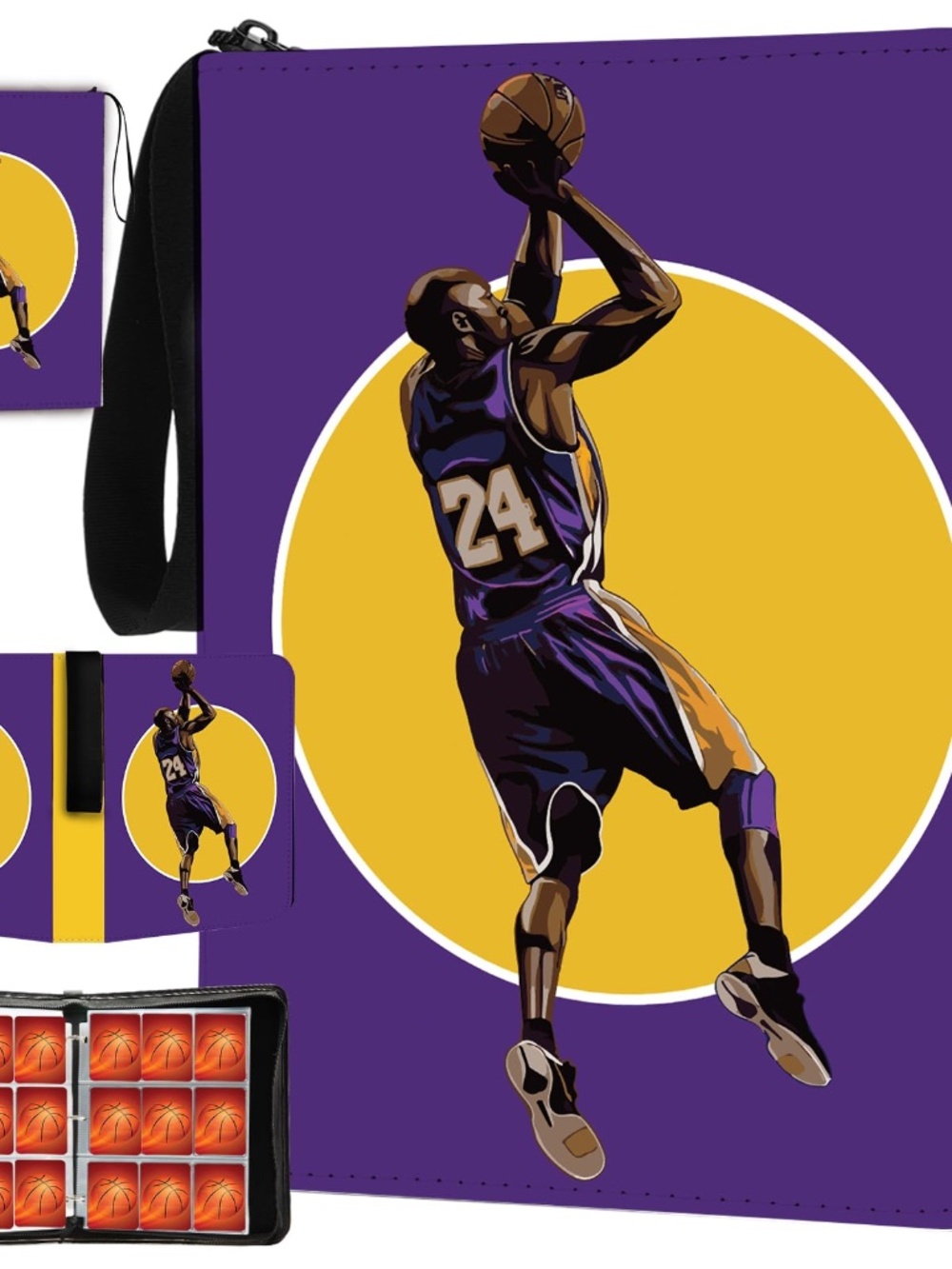 Lakers Kobe Bryant Basketball 3 Ring Card Binder Trading Cards 900 Pockets NWT